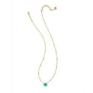 NEW KENDRA SCOTT women's mabel pendant necklace in gold bronzed veined turquoise